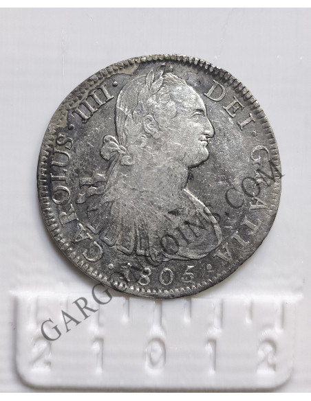 Carlos IV 8 Reales 1805  Mexico TH 