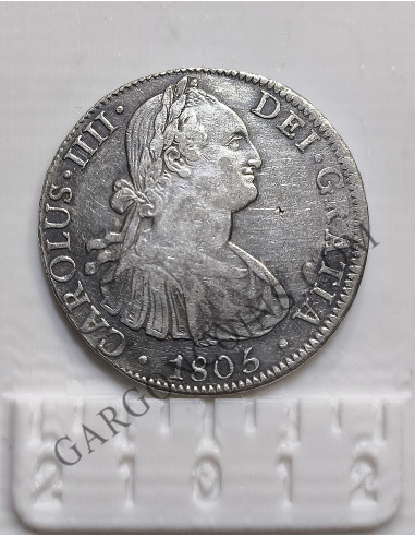 Carlos IV 8 Reales 1805  Mexico TH MBC