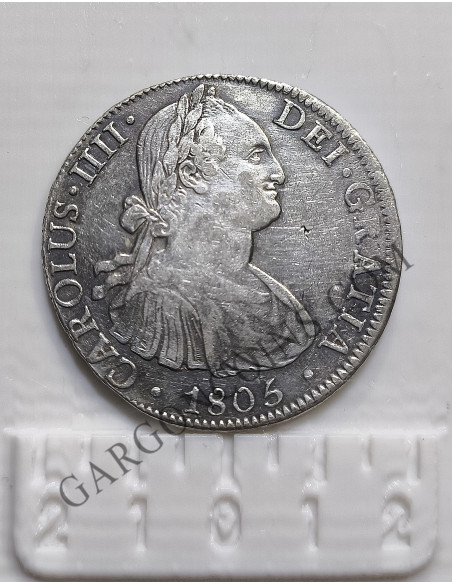 Carlos IV 8 Reales 1805  Mexico TH MBC