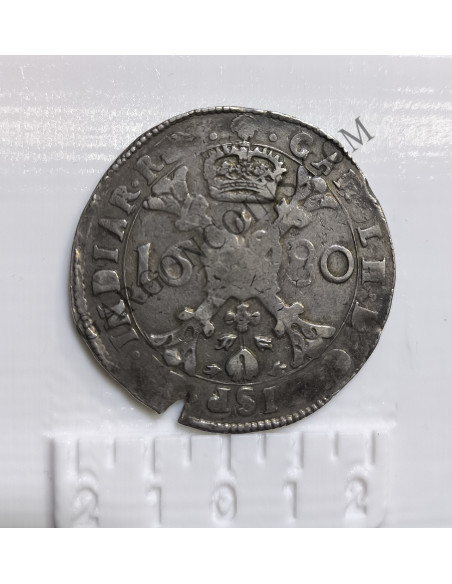 Carlos II Patagon de Brabant del año 1680 MBC