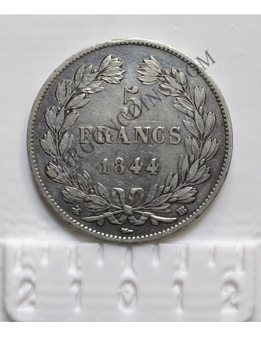 Francia 5 Francos Luis Felipe I de 1844 ceca de Strasburgo EBC