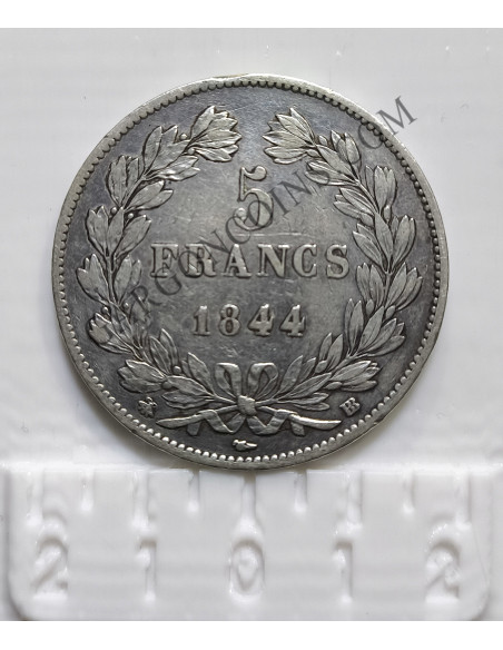 Francia 5 Francos Luis Felipe I de 1844 ceca de Strasburgo EBC