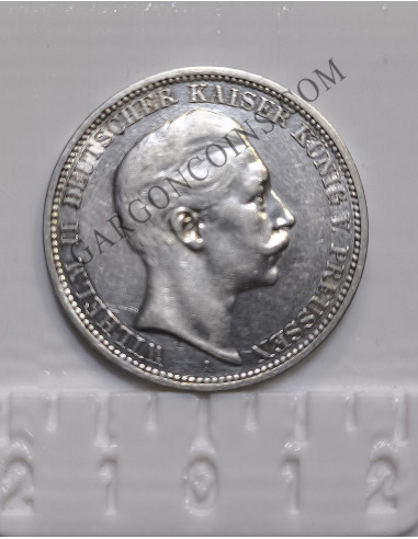Estados Alemanes Prusia  Willhelm II kaiser de Alemania y Rey de Prusia 3 Reich Mark