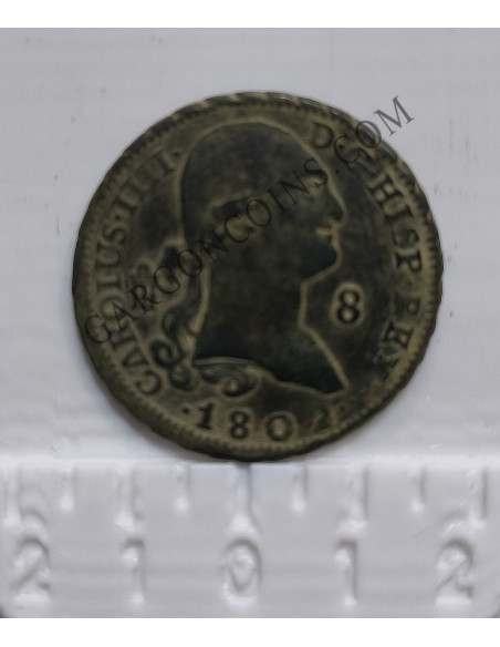 Carlos IV 8 maravedis de 1802 ceca Segovia EBC+
