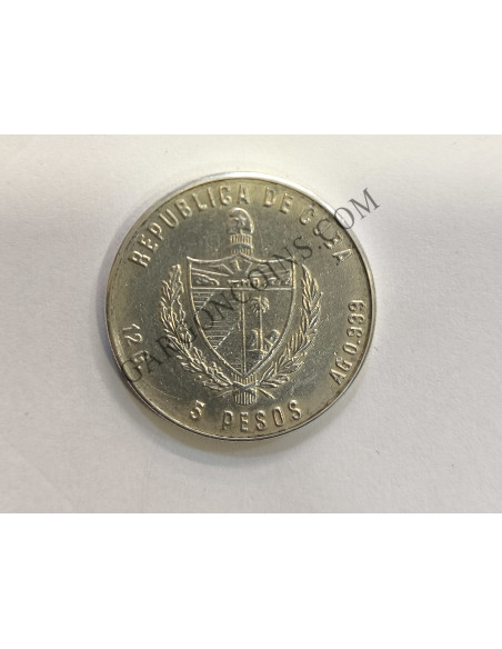 Cuba 5 Pesos 1987 Ché Guevara Plata 0.999