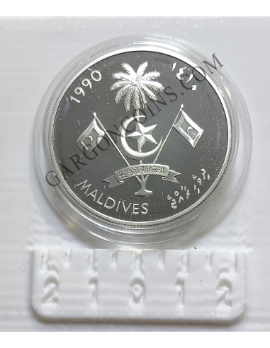 Islas Maldivas 250 Rufiyaa  1990 Olimpiada de Barcelona 92 Calidad Proof