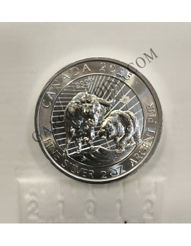 Canada 10 Dolares 2025 2 onzas Platan Pura