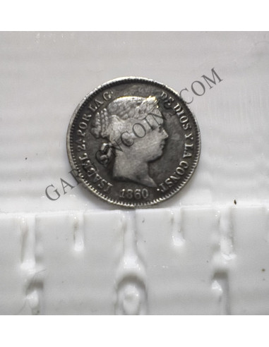 Isabel II 1 Real de Sevilla del 1860