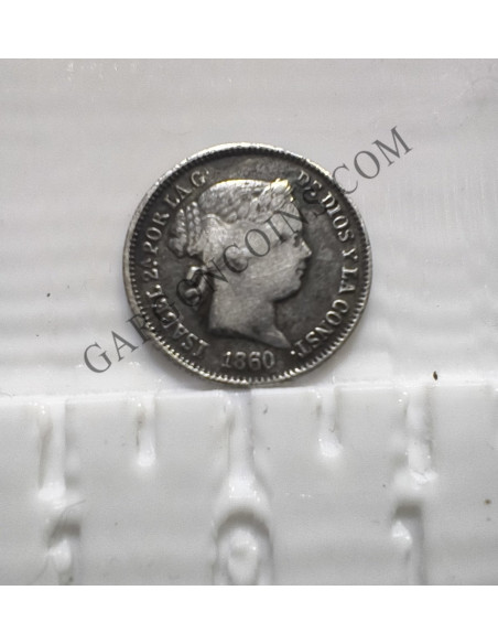 Isabel II 1 Real de Sevilla del 1860