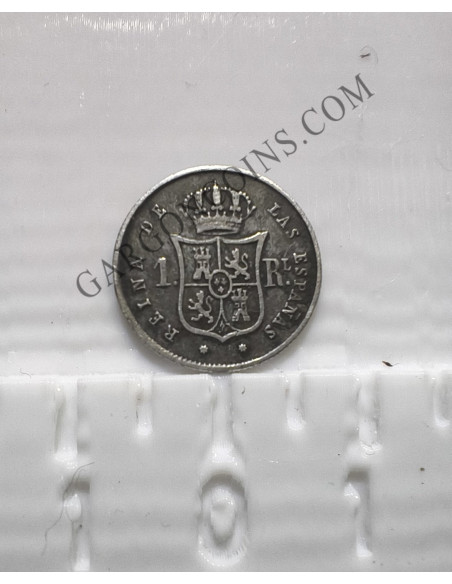 Isabel II 1 Real de Sevilla del 1860