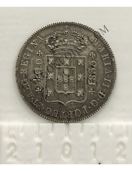 Portugal Maria II reina  de Portugal 400 Reis 1835 KM 403.2