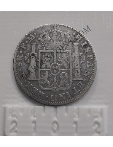 Carlos IV 8 Reales 1792 Mexico FM  en BC
