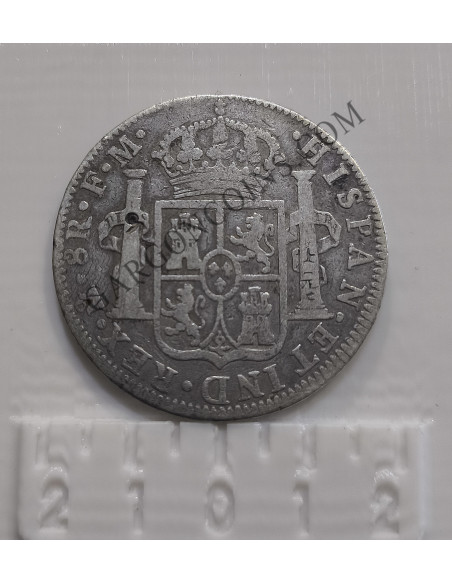 Carlos IV 8 Reales 1792 Mexico FM  en BC