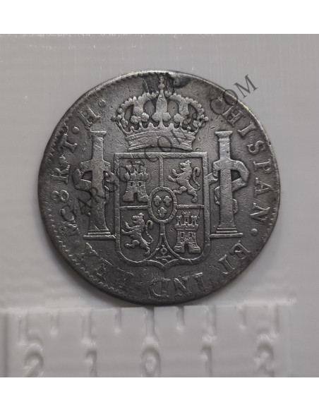 Fernando VII 8 reales 1809 Mexico TH .Colgada con soldadura