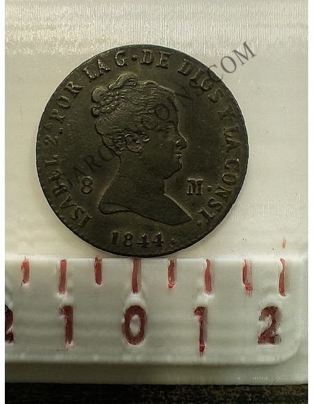  Isabel II   8 maravedis 1844  ceca de Segovia en  EBC 