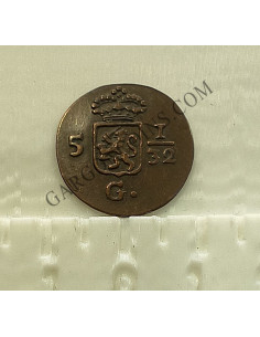 Indias Orientales Holandesas 1/2 Duit 1808 Napoleon Bonaparte