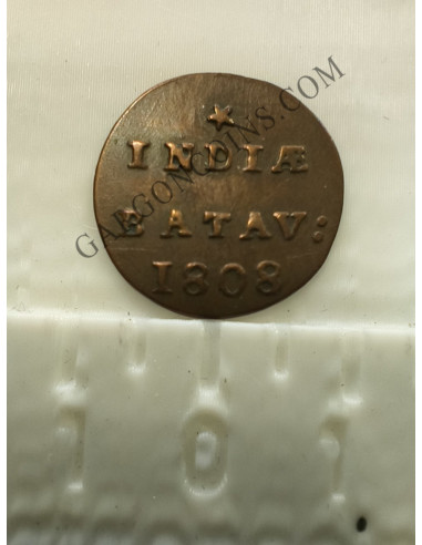 Indias Orientales Holandesas 1/2 Duit 1808 Napoleon Bonaparte