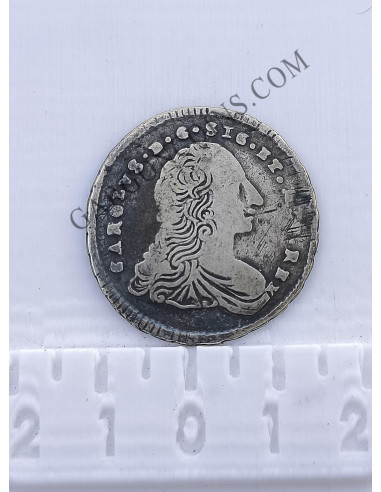 Carlos III 3 Taris ceca de Palermo del Reino de Nápoles y Sicilia