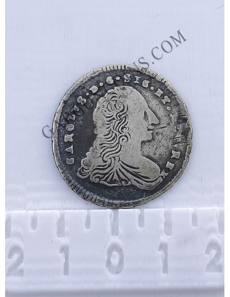 Carlos III 3 Taris ceca de Palermo del Reino de Nápoles y Sicilia