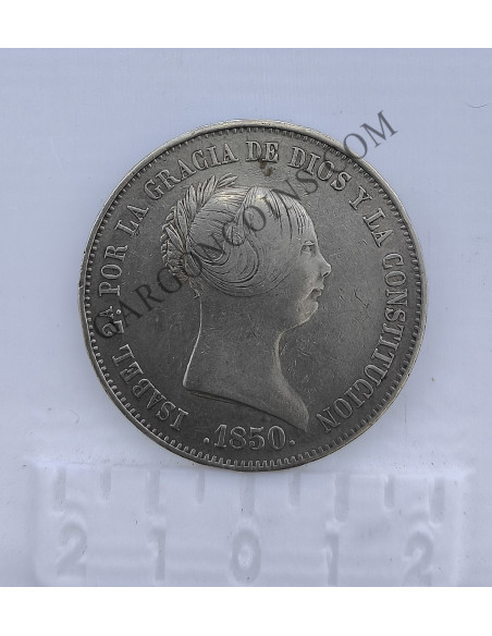 Isabel II  20 Reales 1850 Madrid MBC+