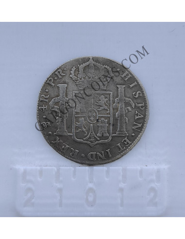 Carlos IV 4 Reales 1792 Potosi P J 