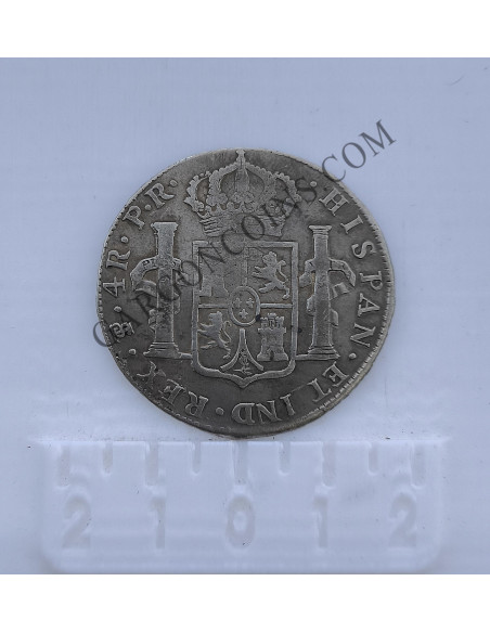 Carlos IV 4 Reales 1792 Potosi P J 