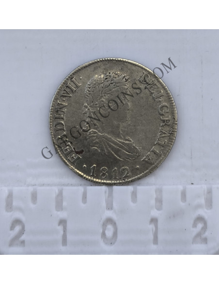 Fernando VII  2 Reales Cataluña 1812 SF  ESCASA en EBC+