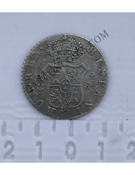 Fernando VII  2 Reales Cataluña 1812 SF  ESCASA en EBC+