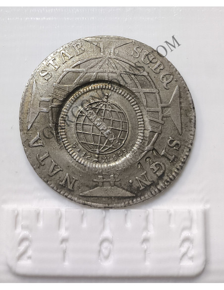 Brasil  Ioannes VI  960 Reis 1814 sobre 8 reales españoles y resellado sentex de 1949