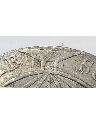Brasil  Ioannes VI  960 Reis 1814 sobre 8 reales españoles y resellado sentex de 1949