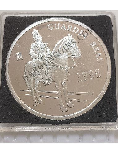 Moneda 5 Euros 1998 España Guardia Real Plata Proof FNMT solo moneda