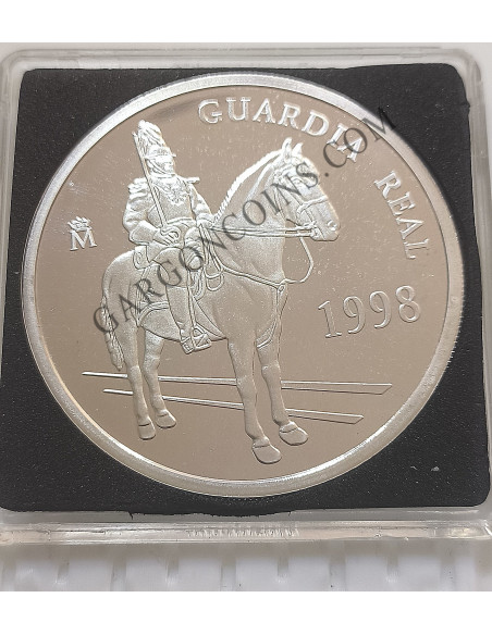 Moneda 5 Euros 1998 España Guardia Real Plata Proof FNMT solo moneda
