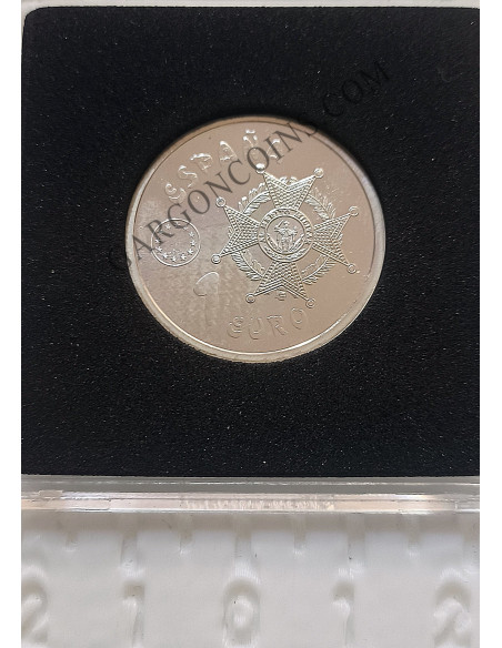 Moneda1 Euro 1998 España Ejercito de Tierra Plata Proof FNMT solo moneda