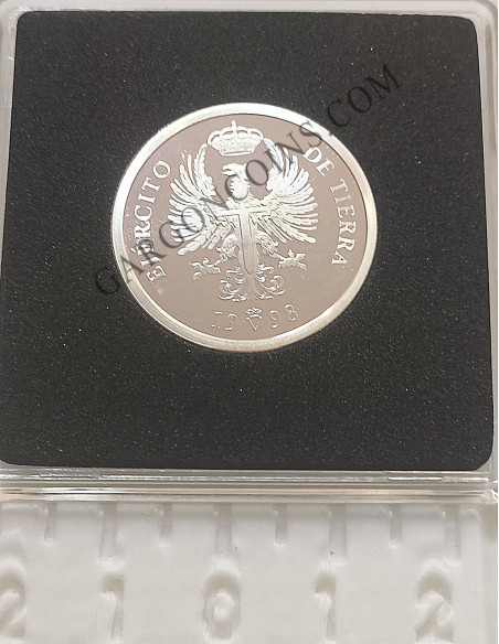 Moneda1 Euro 1998 España Ejercito de Tierra Plata Proof FNMT solo moneda