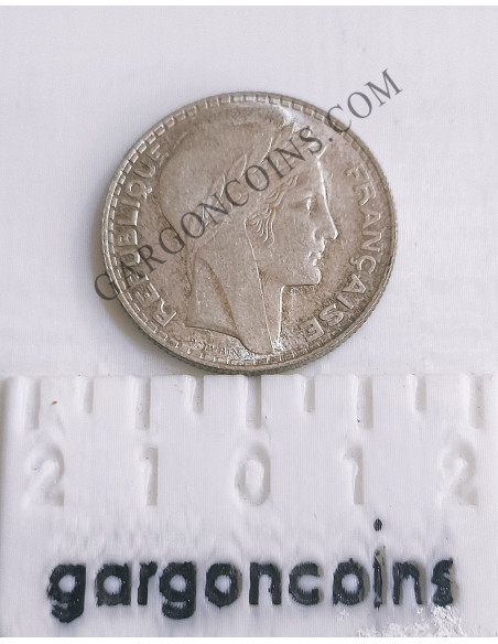 Francia  Tercera República 10 Francos 1931 serie Turin Plata KM 878