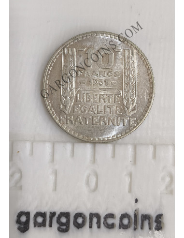 Francia  Tercera República 10 Francos 1931 serie Turin Plata KM 878