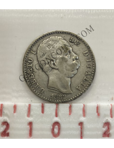 Italia  2 Liras Umberto I 1882 Roma MBC+