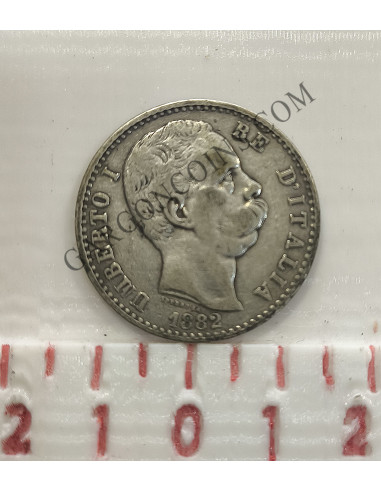 Italia  2 Liras Umberto I 1882 Roma MBC+
