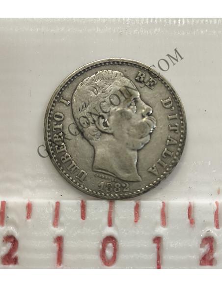 Italia  2 Liras Umberto I 1882 Roma MBC+