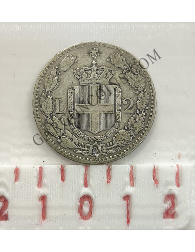 Italia  2 Liras Umberto I 1882 Roma MBC+