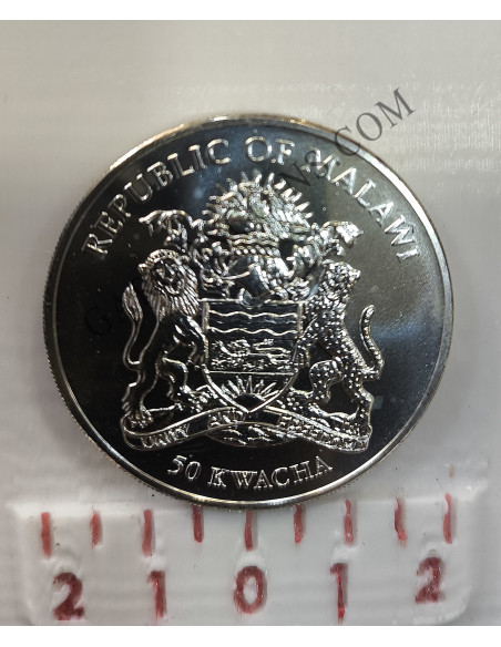 Malawi  50 Kwacha 2011  onza troy plata 0.999