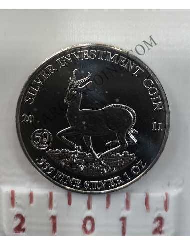 Malawi  50 Kwacha 2011  onza troy plata 0.999