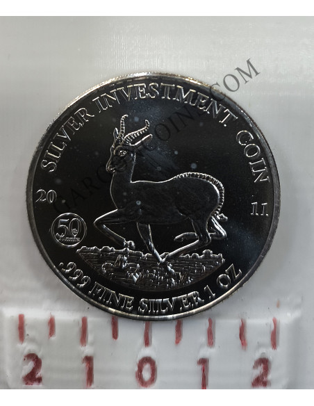 Malawi  50 Kwacha 2011  onza troy plata 0.999