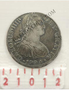 Carlos IV 8 Reales 1794 Mexico FM MBC