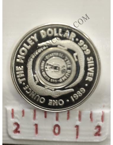 Australia  1`25 Dolares año 1989  The Holey Dollar Ag 0.999 KM 131