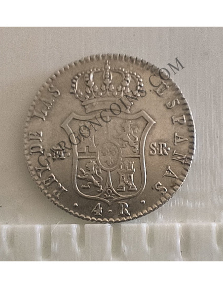 Fernando VII 4  Reales  1823 Madrid S R  en MBC+