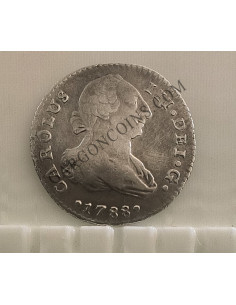 Carlos III 1 Real 1788 ceca de Sevilla C en EBC+