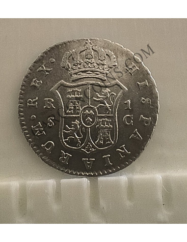 Carlos III 1 Real 1788 ceca de Sevilla C en EBC+