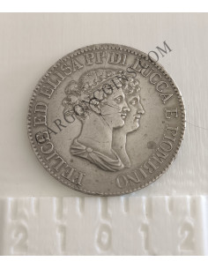 Italia Estado de Lucca y Piombino 5 Franchi 1807 KM 24.3