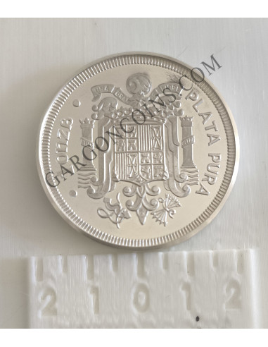 1 Onza plata pura de Francisco Franco con Capote y reverso Aguila de San Juan